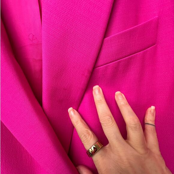 Valentino Pink Jumpsuit & Blazer Set Women IT 46/42 Strapless Wide Leg - Picture 4 of 16